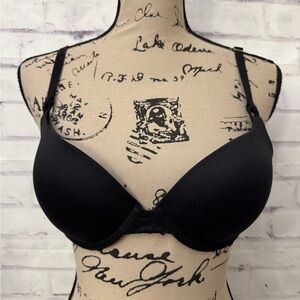 Soma Bra Size 34C Embraceable Enchanting Lace Black Push Up Underwire J‎ Hook